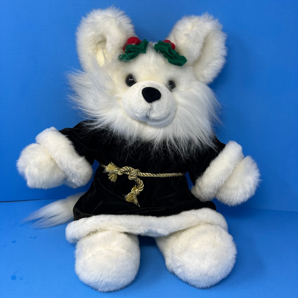 House Of Lloyd Christmas Holiday White Mouse‎ Plush Stuffed Animal 14 inch 1996